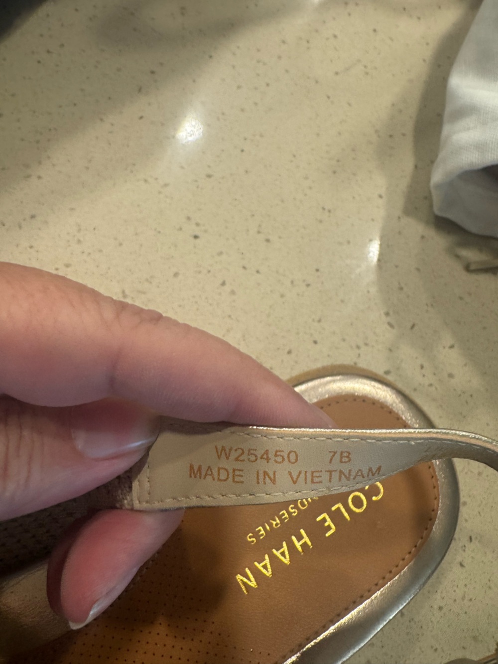 Cole Haan Metallic Gold Strappy Sandal